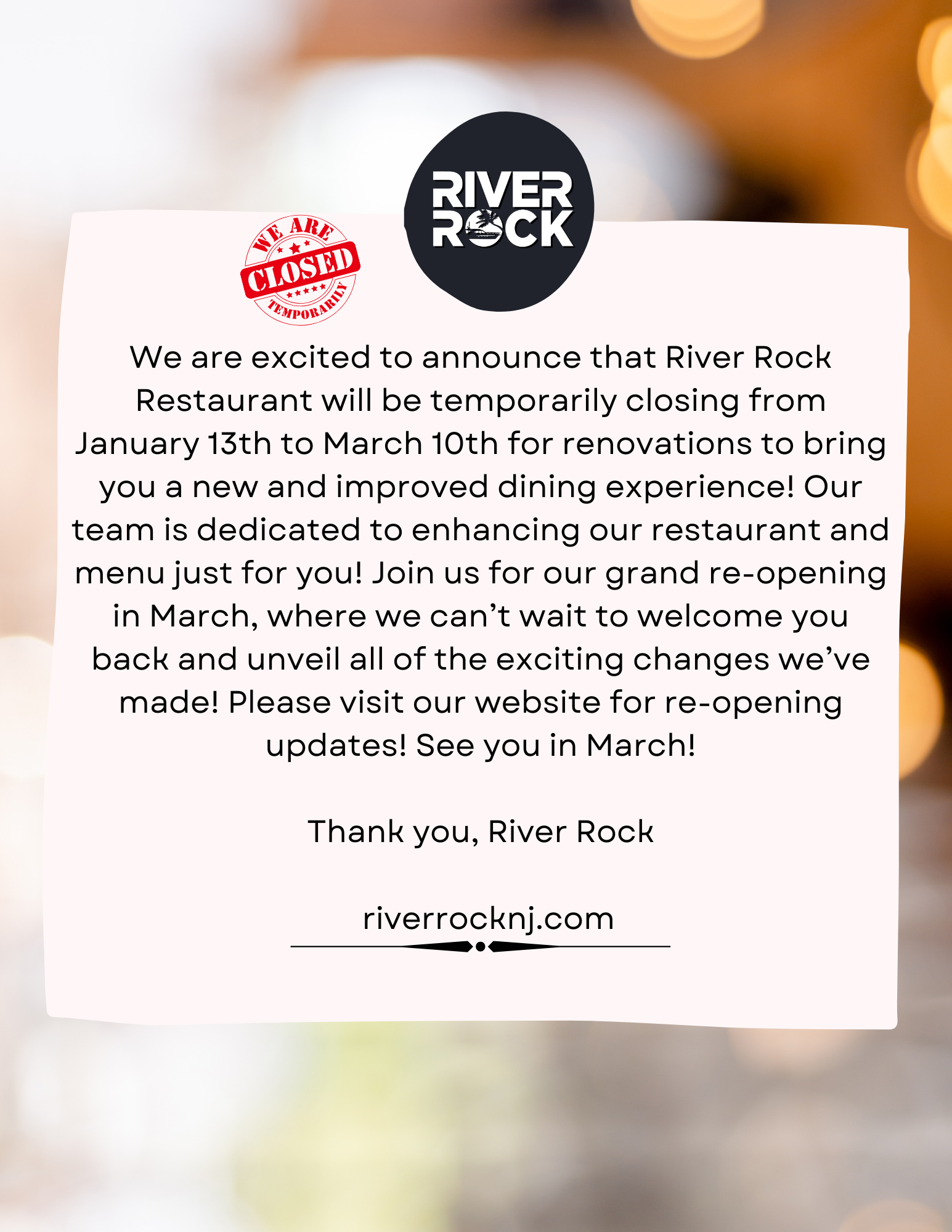 Closed for Renovations